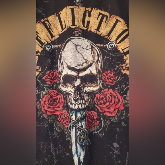 Affliction Women's NIGHTRAIN Guns N Roses Tank Top in Black size Small - Picture 5 of 9